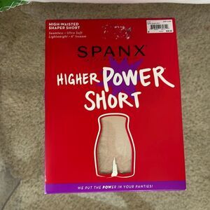 NWT Spanx Higher Power Short High Waisted Shaper Short- soft nude